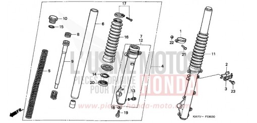 FOURCHETTE AVANT NX125V de 1997